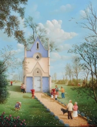 (883)-La Chapelle du Château de la Richerie. H.S.B. - 35 x 27 cm