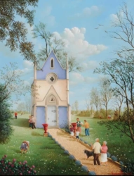 (883)-La Chapelle du Château de la Richerie. H.S.B. - 35 x 27 cm