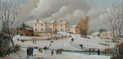 (887)- Le Logis de Moque Souris - St Vincent sur Graon-28x55 cm