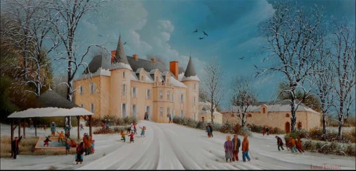 (888)-La vie au château - Château du Breuil - St Denis La Chevasse-H.S.B. - 28 x 55 cm