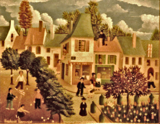 (H.B-36)- La Place du village
hsb de format 22×27 cm, daté 1969