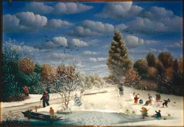 (524)-Jeux d’Enfants dans la neige.
hsb de format 19×27, daté 1982. signé