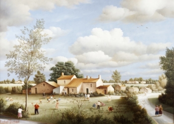 (534)-Le Bois clos-Le Champ de fleurs-1983-33x46 cm.