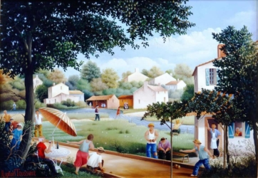 (603)- Auberge du moulin hsb de format 24×35 cm, daté 1986. Signé en bas à gauche.