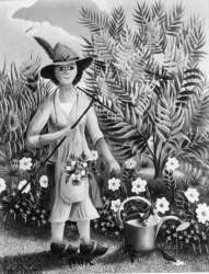 (65)- La belle Jardinière-août 1970- hsb 18x14 cm.