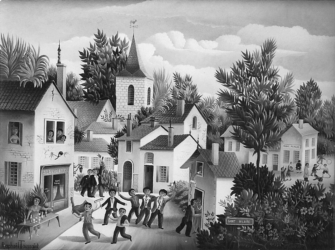 (88)- Les Conscrits du village-1971- hsb de format 24x33 cm.