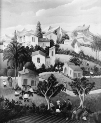 (95)- Paysage espagnol du côté de Dénia-1971- hsb de format 27x22 cm.